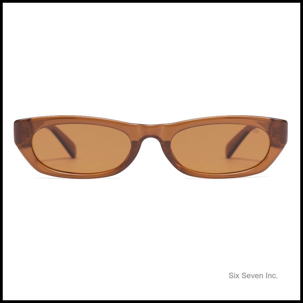 Trendy Y2K Retro Narrow Thin Skinny Rectangular Sunglasses Polarized UV400